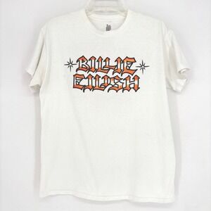 Billie Eilish Bull Dog Graphic Tee Y2K Music Fan Pop Culture Shirt White M